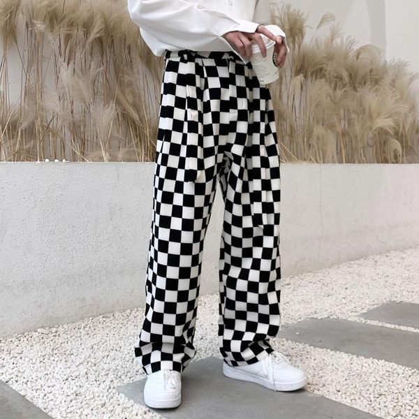 2021 spring and summer new youth popular loose color matching lattice printing straight leg pants fashion casual sports pants, Black
2021 spring and summer new youth popular loose color matching lattice printing straight leg pants fashion casual sports pants, Black