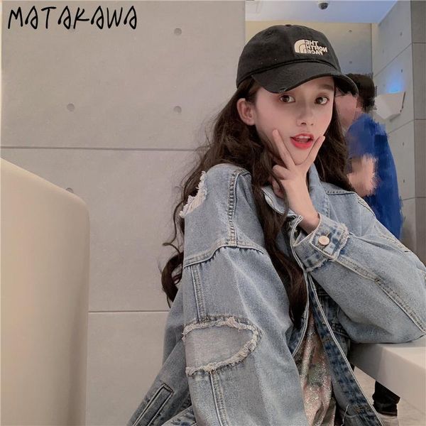 women's jackets matakawa retro hong kong style short denim jacket 2021 female spring coat for women korean loose casual woman, Black;brown
women's jackets matakawa retro hong kong style short denim jacket 2021 female spring coat for women korean loose casual woman, Black;brown