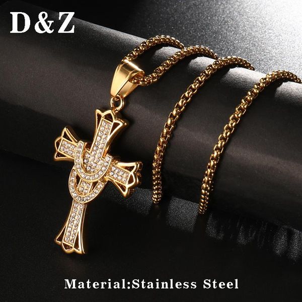 pendant necklaces d&z luxury full rhinestone cross crucifix pendants for male hip hop iced out jewelry accessories, Silver
pendant necklaces d&z luxury full rhinestone cross crucifix pendants for male hip hop iced out jewelry accessories, Silver
