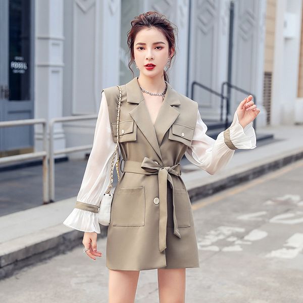 new arrival comfortable perspective sleeves formal temperament patchwork work style cute mini a-line dress s1ld, White;black
new arrival comfortable perspective sleeves formal temperament patchwork work style cute mini a-line dress s1ld, White;black