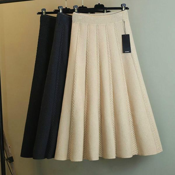 skirts women 2021 autumn winter thick warm pleated female elastic high waist knitted sweater long a line midi a246, Black
skirts women 2021 autumn winter thick warm pleated female elastic high waist knitted sweater long a line midi a246, Black