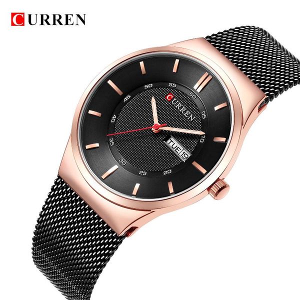 wristwatches fashion casual business men watch curren stainless steel mesh strap quartz wrist male luxury military relogio masculino, Slivery;brown
wristwatches fashion casual business men watch curren stainless steel mesh strap quartz wrist male luxury military relogio masculino, Slivery;brown