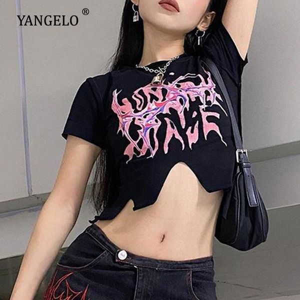 women's t-shirt grunge gothic print t-shirts harajuku o neck hollow out y2k t shirt punk streetwear short sleeve women crop, White
women's t-shirt grunge gothic print t-shirts harajuku o neck hollow out y2k t shirt punk streetwear short sleeve women crop, White