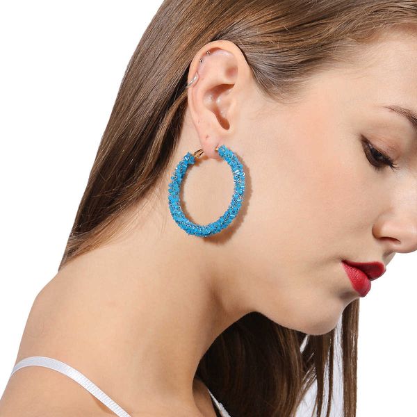 simple personality exaggerated fashion circle handmade beaded crystal earrings b0587, Silver
simple personality exaggerated fashion circle handmade beaded crystal earrings b0587, Silver