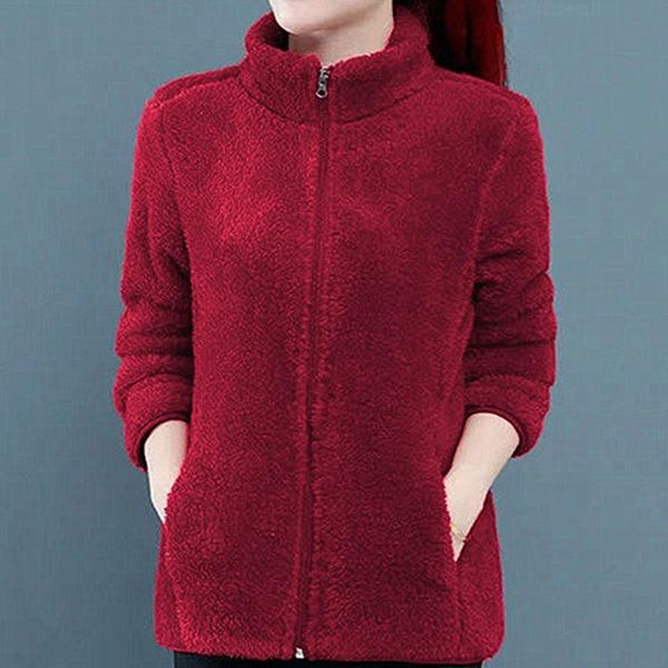 women's wool & blends winter polyester coat turn-down collar long sleeve cardigan pockets zipper loose solid thick fashion casual, Black
women's wool & blends winter polyester coat turn-down collar long sleeve cardigan pockets zipper loose solid thick fashion casual, Black
