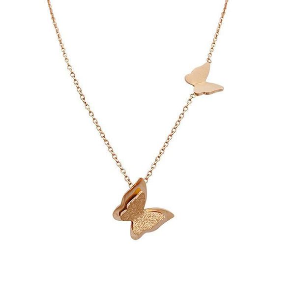 chains necklace for women simple female double frosted butterfly clavicle chain titanium steel temperament, Silver
chains necklace for women simple female double frosted butterfly clavicle chain titanium steel temperament, Silver