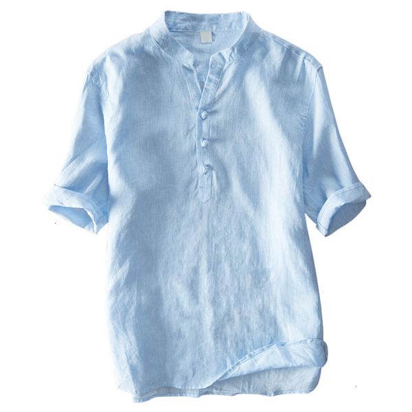 men's casual shirts pullover linen short sleeve summer breathable mens quality slim fit solid cotton shirt rsz7, White;black
men's casual shirts pullover linen short sleeve summer breathable mens quality slim fit solid cotton shirt rsz7, White;black