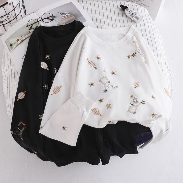 women's hoodies & sweatshirts long sleeve polerones mujer black white pullovers thin cartoon constellation star printed women students
women's hoodies & sweatshirts long sleeve polerones mujer black white pullovers thin cartoon constellation star printed women students
