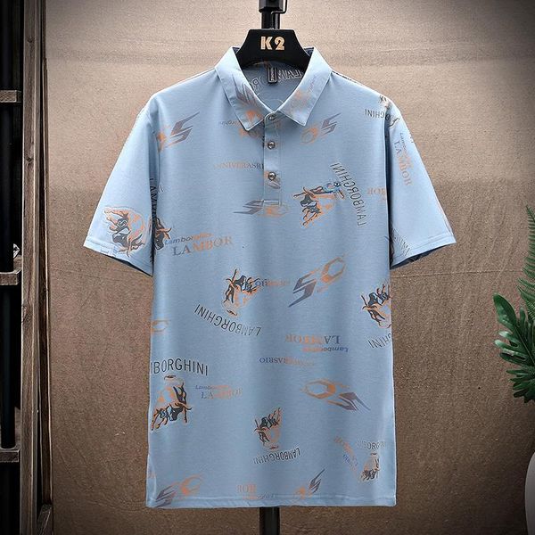 men's polos 2021 ice silk shirt short sleeve tee summer print streetwear casual men drop, White;black
men's polos 2021 ice silk shirt short sleeve tee summer print streetwear casual men drop, White;black