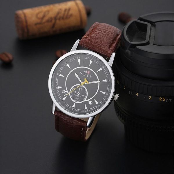quartz sport watch men watches fashion stylish luxury leather watch elegant wristwatch relogio masculino brand soxy, Slivery;brown
quartz sport watch men watches fashion stylish luxury leather watch elegant wristwatch relogio masculino brand soxy, Slivery;brown