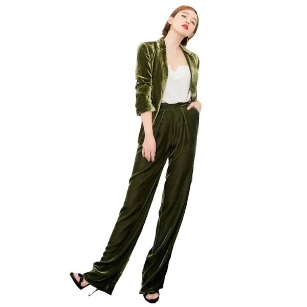 spring and fall in the golden velvet of women high-end korean temperament leisure ol career two-piece suit fashion t5af, Gray
spring and fall in the golden velvet of women high-end korean temperament leisure ol career two-piece suit fashion t5af, Gray