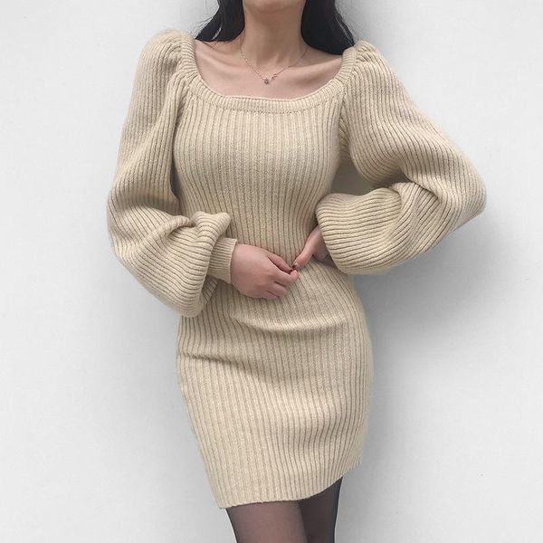 casual dresses autumn 2021 women's clothing sweater dress maxi midi solid square collar long sleeve knitted cotton one-step skirt, Black;gray
casual dresses autumn 2021 women's clothing sweater dress maxi midi solid square collar long sleeve knitted cotton one-step skirt, Black;gray