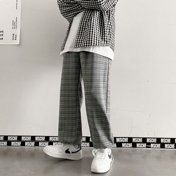 2021 new spring plaid men's fashion retro casual men streetwear korean loose hip-hop straight wide-leg pants mens trousers 3m6s, Black
2021 new spring plaid men's fashion retro casual men streetwear korean loose hip-hop straight wide-leg pants mens trousers 3m6s, Black