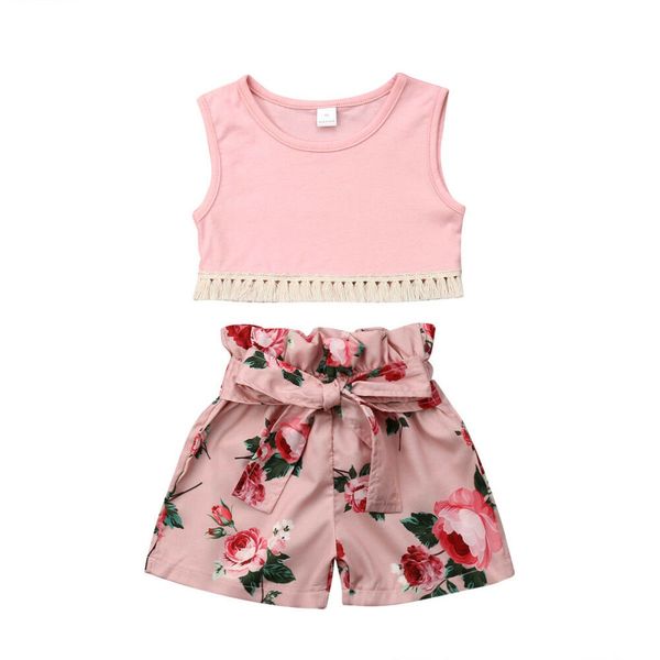 summer toddler kids baby girls clothes set tassel vest floral shorts pants outfits 2pcs sunsuit children outfits, White
summer toddler kids baby girls clothes set tassel vest floral shorts pants outfits 2pcs sunsuit children outfits, White