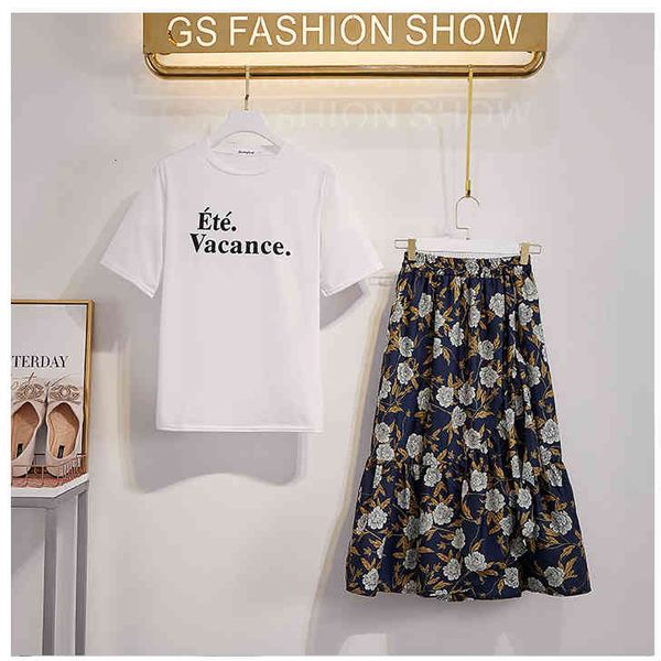 two piece dress women's portrait printed t-shirt, hgih waist skirt, student two-piece skirt suit, summer fashion 2021, White
two piece dress women's portrait printed t-shirt, hgih waist skirt, student two-piece skirt suit, summer fashion 2021, White