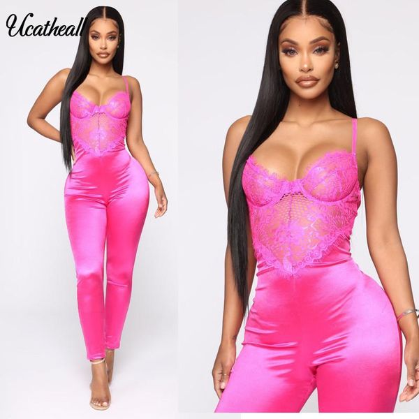 women's jumpsuits & rompers spaghetti strap backless satin bodysuit deep v neck body woman lace sleeveless bodycon jumpsuit party c, Black;white
women's jumpsuits & rompers spaghetti strap backless satin bodysuit deep v neck body woman lace sleeveless bodycon jumpsuit party c, Black;white