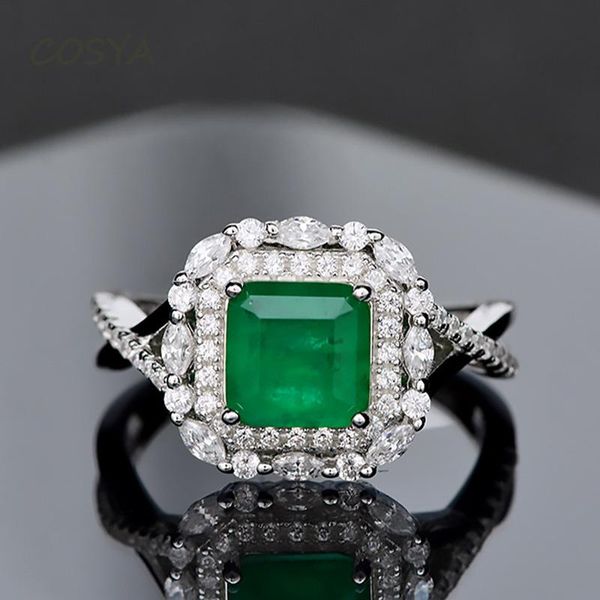 cluster rings cosya 100% 925 sterling silver emerald square high carbon diamond engagement retro shinning fine jewelry birthday gift, Golden;silver
cluster rings cosya 100% 925 sterling silver emerald square high carbon diamond engagement retro shinning fine jewelry birthday gift, Golden;silver