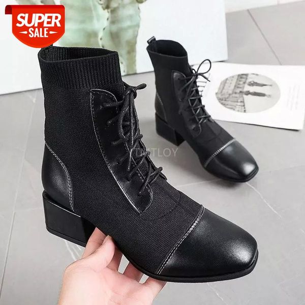 women knitted sock ankle boot autumn lace up ladies sqaure toe leather pump female shoe plus size 35-42 botas altas mujer #kw45, Black
women knitted sock ankle boot autumn lace up ladies sqaure toe leather pump female shoe plus size 35-42 botas altas mujer #kw45, Black