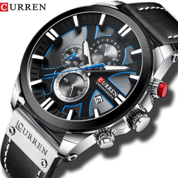 wristwatches curren watch chronograph sport mens watches quartz clock leather male wristwatch relogio masculino fashion gift for men, Slivery;brown
wristwatches curren watch chronograph sport mens watches quartz clock leather male wristwatch relogio masculino fashion gift for men, Slivery;brown