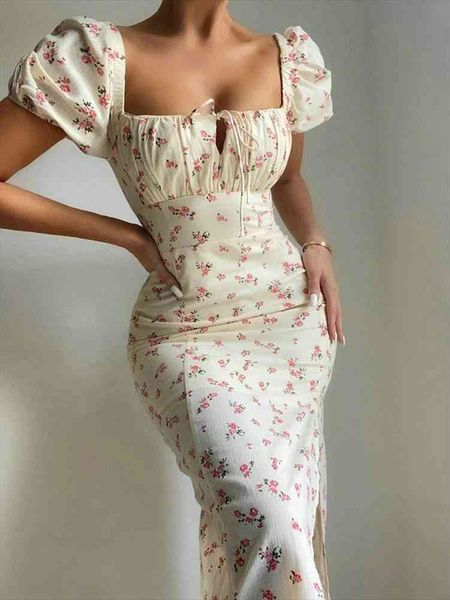 summer dress women retro puff sleeve flroal printed ruched party high split maxi dresses drawstring vestidos sundress, Black;gray
summer dress women retro puff sleeve flroal printed ruched party high split maxi dresses drawstring vestidos sundress, Black;gray