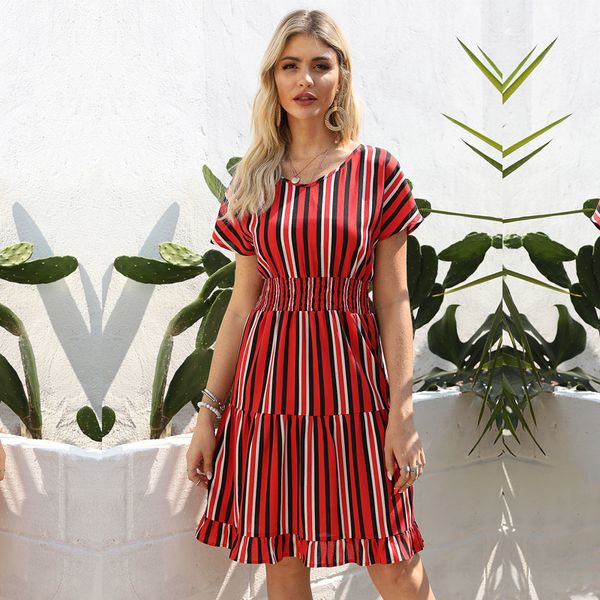 2021 new a-line summer cascading ruffle above knee, mini short v-neck striped streetwear natural regular msfilia k95h, Black;gray
2021 new a-line summer cascading ruffle above knee, mini short v-neck striped streetwear natural regular msfilia k95h, Black;gray