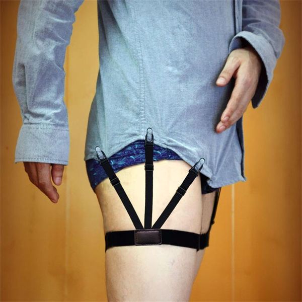 men's socks 1set men shirt stays belt with non-slip locking clips keep tucked leg thigh suspender garters strap adjustable, Black
men's socks 1set men shirt stays belt with non-slip locking clips keep tucked leg thigh suspender garters strap adjustable, Black