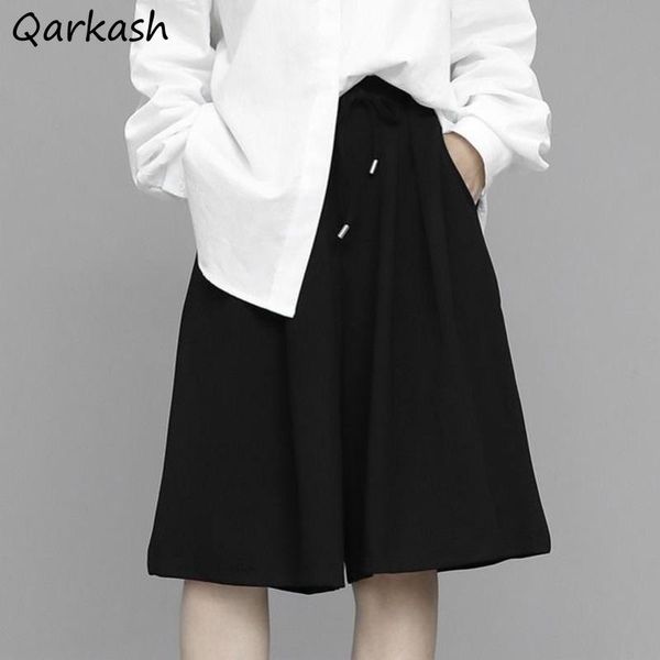 women's shorts women summer japan style wide leg high waist black loose casual knee-length students all-match solid drawstring harajuku, White;black
women's shorts women summer japan style wide leg high waist black loose casual knee-length students all-match solid drawstring harajuku, White;black