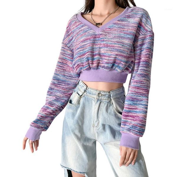 women's v neck crop , trendy print long sleeve relaxed fit short pullovers streetwear sweaters, White;black
women's v neck crop , trendy print long sleeve relaxed fit short pullovers streetwear sweaters, White;black