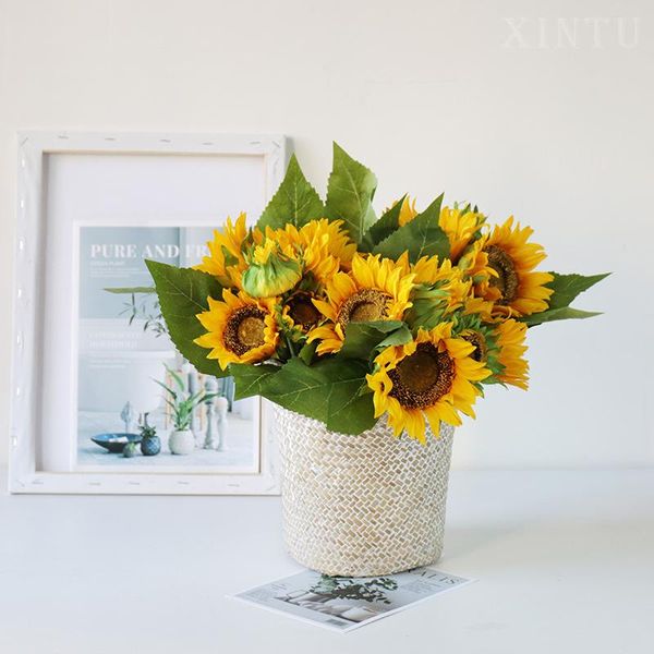 decorative flowers & wreaths 1 bunch 7 heads 35cm artificial sunflower silk flower bouquet for wedding party home garden decoration simulati
decorative flowers & wreaths 1 bunch 7 heads 35cm artificial sunflower silk flower bouquet for wedding party home garden decoration simulati