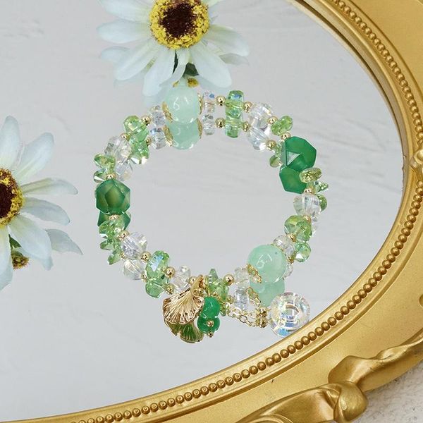 beaded, strands green/sky blue/purple/pink 2021 summer leaf pendant natrual stone crystal beaded bracelets for women fashion jewelry ybr449, Black
beaded, strands green/sky blue/purple/pink 2021 summer leaf pendant natrual stone crystal beaded bracelets for women fashion jewelry ybr449, Black