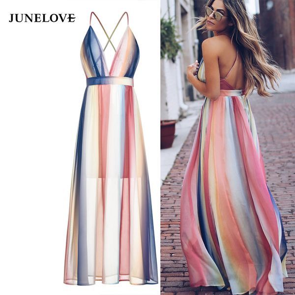 boho deep v neck color striped chiffon maxi shirt dress women summer backless strap beach shirt dress streetwear vestidos, Black;gray
boho deep v neck color striped chiffon maxi shirt dress women summer backless strap beach shirt dress streetwear vestidos, Black;gray