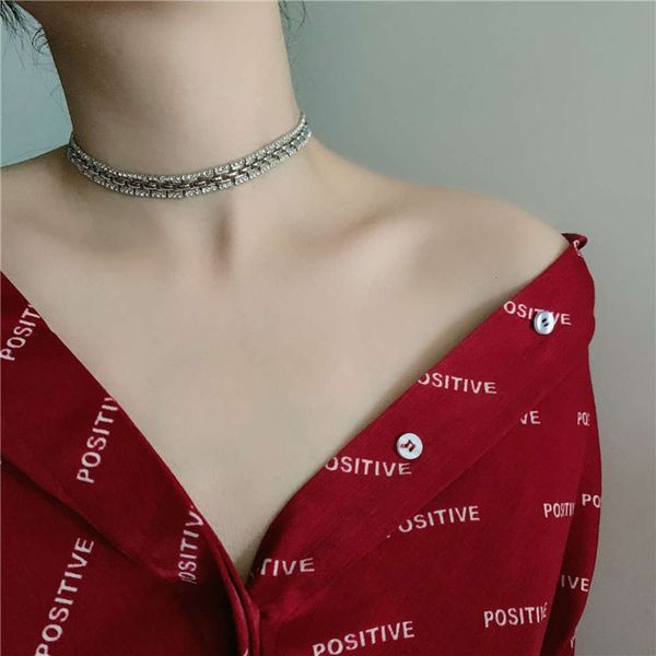 hbp fashion korean niche design necklace metal flash diamond splicing short net red clavicle chain temperament choker, Silver
hbp fashion korean niche design necklace metal flash diamond splicing short net red clavicle chain temperament choker, Silver