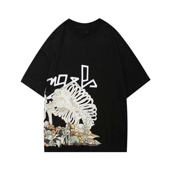 2021 summer european star with big graffiti logo desert skull round neck short-sleeved t-shirt, White;black
2021 summer european star with big graffiti logo desert skull round neck short-sleeved t-shirt, White;black