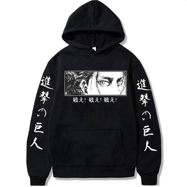 men's hoodies & sweatshirts harajuku anime attack on titan eren jaeger eyes manga printed men women streetwear pullovers winter, Black
men's hoodies & sweatshirts harajuku anime attack on titan eren jaeger eyes manga printed men women streetwear pullovers winter, Black