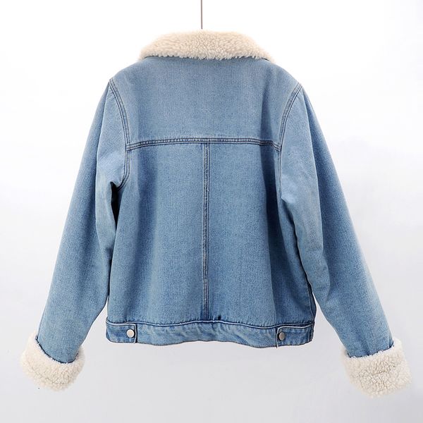korean winter loose thick warm lamb fur liner denim women big pocket vintage jeans jacket coat female student outerwear 4ugf, Black;brown
korean winter loose thick warm lamb fur liner denim women big pocket vintage jeans jacket coat female student outerwear 4ugf, Black;brown