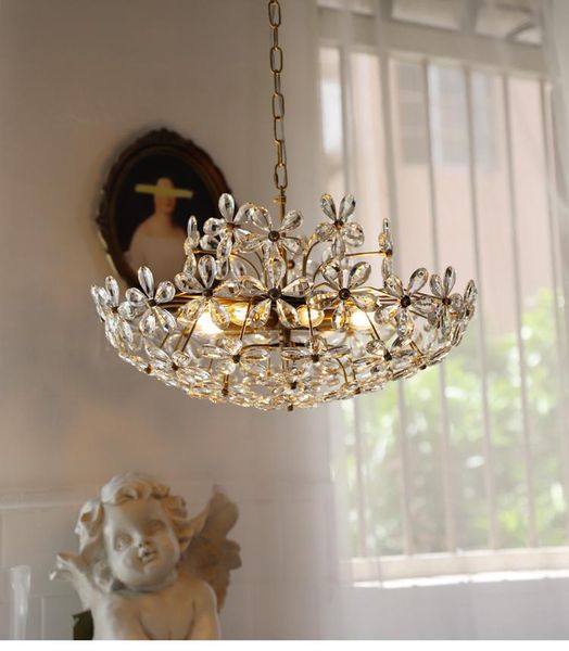 fantasy crystal flower chandelier french pastoral american retro bedroom dining cloakroom light luxury lamps
fantasy crystal flower chandelier french pastoral american retro bedroom dining cloakroom light luxury lamps