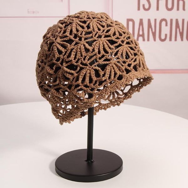 berets japanese street crochet beret cap spring summer hollow out flower handmade beannies cute girls outdoor painter hat 2021, Blue;gray
berets japanese street crochet beret cap spring summer hollow out flower handmade beannies cute girls outdoor painter hat 2021, Blue;gray