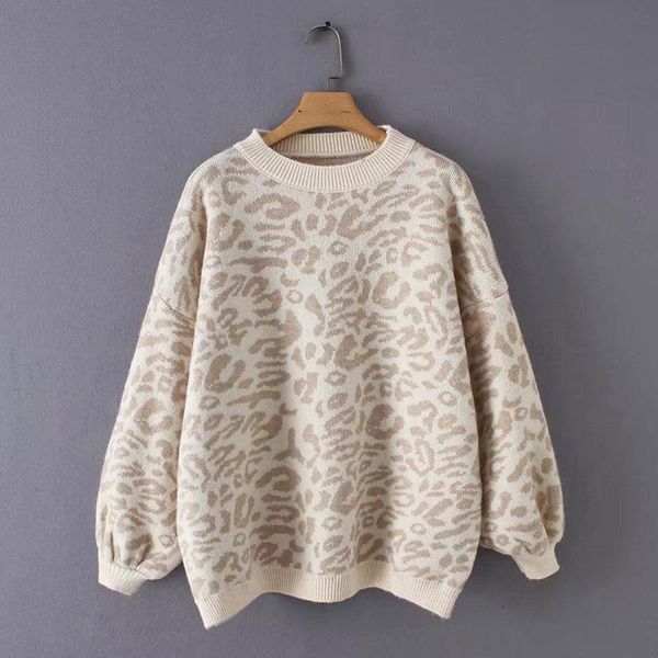 newly leopard women o neck sweater 2021 autumn winter thick warm pullovers soft female jumper knitwear outfits pull, White;black
newly leopard women o neck sweater 2021 autumn winter thick warm pullovers soft female jumper knitwear outfits pull, White;black