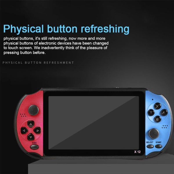portable game players double rocker console machine 5.1 inch large screen 128-bit 8g memory with 3000 games for x12pro
portable game players double rocker console machine 5.1 inch large screen 128-bit 8g memory with 3000 games for x12pro