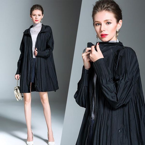 women's trench coats coat long korean version of the spring and autumn fold casual loose cardigan zipper, Tan;black
women's trench coats coat long korean version of the spring and autumn fold casual loose cardigan zipper, Tan;black