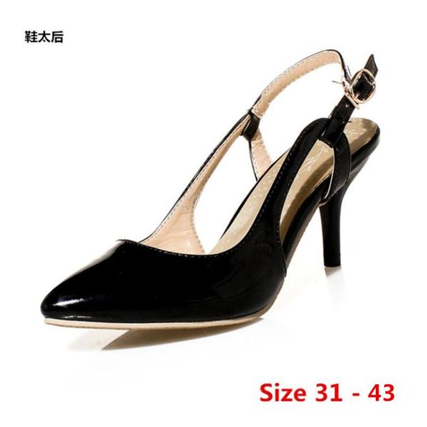 dress shoes summer pumps high heels sandals women's stiletto party wedding heel slingbacks woman small big size 31 - 44, Black
dress shoes summer pumps high heels sandals women's stiletto party wedding heel slingbacks woman small big size 31 - 44, Black