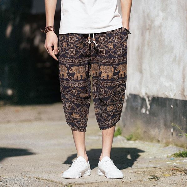 summer men's fashion style loose cotton and linen shorts ethnic style retro wide legs pants casual cropped pants, Black
summer men's fashion style loose cotton and linen shorts ethnic style retro wide legs pants casual cropped pants, Black