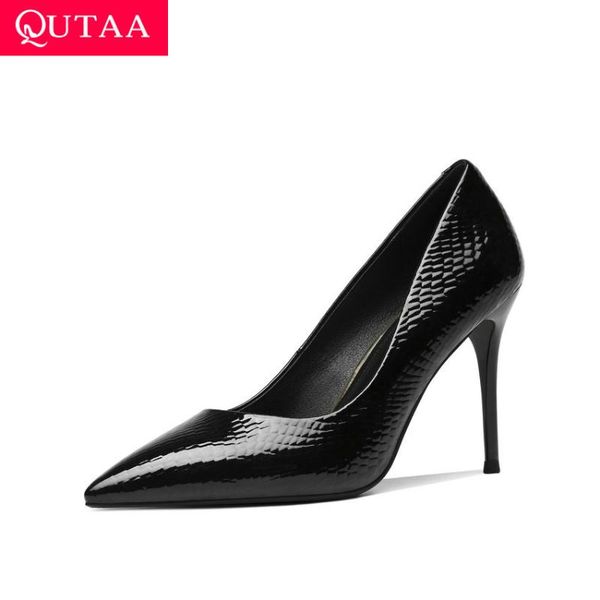 dress shoes qutaa 2021 thin high heels pointed toe slip on women spring summer microfiber basic fashion female pumps size 34-43, Black
dress shoes qutaa 2021 thin high heels pointed toe slip on women spring summer microfiber basic fashion female pumps size 34-43, Black
