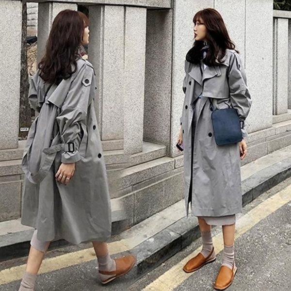 women's trench coats fashion fall winter 2021 casual cotton coat with sashes oversize vintage long overcoats, Tan;black
women's trench coats fashion fall winter 2021 casual cotton coat with sashes oversize vintage long overcoats, Tan;black