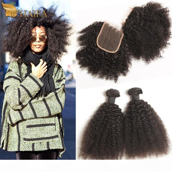 hair weave afro kinky curly with closure 4x4 middle three part brazilian human hair with lace closure natural color human hair, Black 
hair weave afro kinky curly with closure 4x4 middle three part brazilian human hair with lace closure natural color human hair, Black