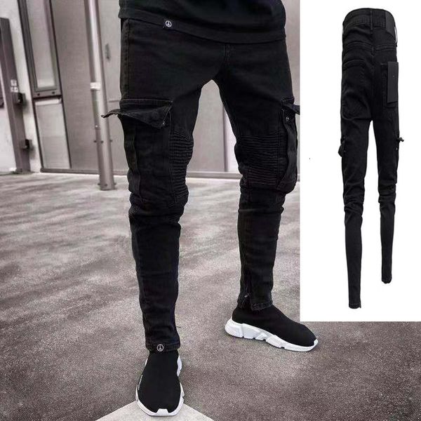 long lead ripped slim lent gat 2021 fashion dunne ny jeans for men hiphop broek clothing, Blue
long lead ripped slim lent gat 2021 fashion dunne ny jeans for men hiphop broek clothing, Blue