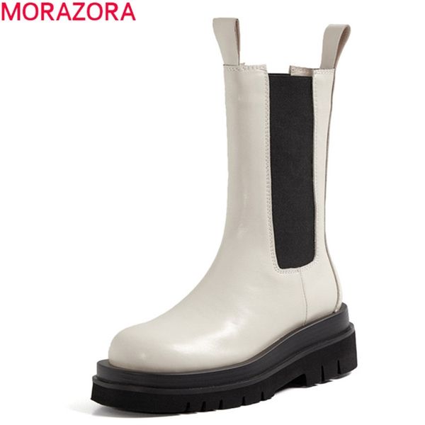 morazora size 33-43 fashion genuine leather boots women thick sole chelsea boots british style winter platform ankle boots 210914, Black
morazora size 33-43 fashion genuine leather boots women thick sole chelsea boots british style winter platform ankle boots 210914, Black