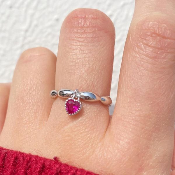 cluster rings red corundum love ring s925 sterling silver rice opening adjustable single index finger, Golden;silver
cluster rings red corundum love ring s925 sterling silver rice opening adjustable single index finger, Golden;silver