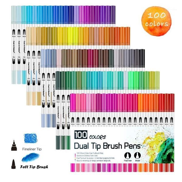 gift sets art markers dual tips coloring brush fineliner color pens,100 colors of water based marker for calligraphy drawing sketching pen1
gift sets art markers dual tips coloring brush fineliner color pens,100 colors of water based marker for calligraphy drawing sketching pen1