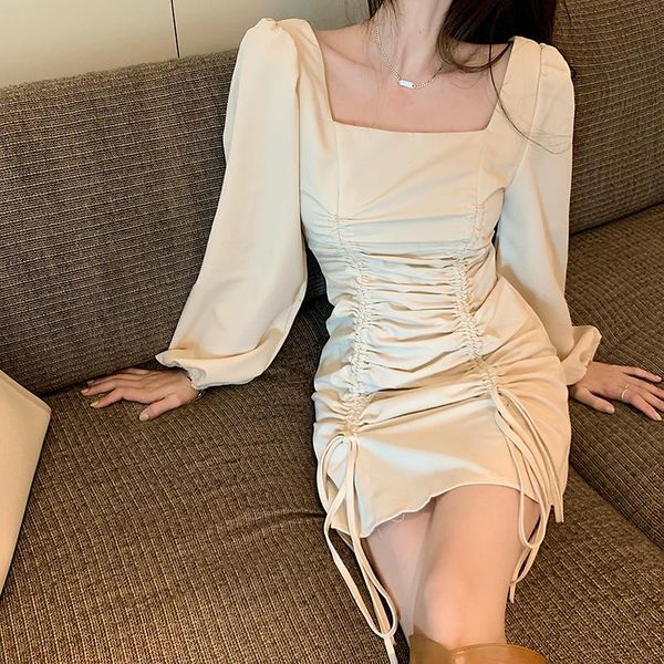 casual dresses autumn dress women 2021 square collar long sleeve slim drawstring bodycon bandage short party, Black;gray
casual dresses autumn dress women 2021 square collar long sleeve slim drawstring bodycon bandage short party, Black;gray
